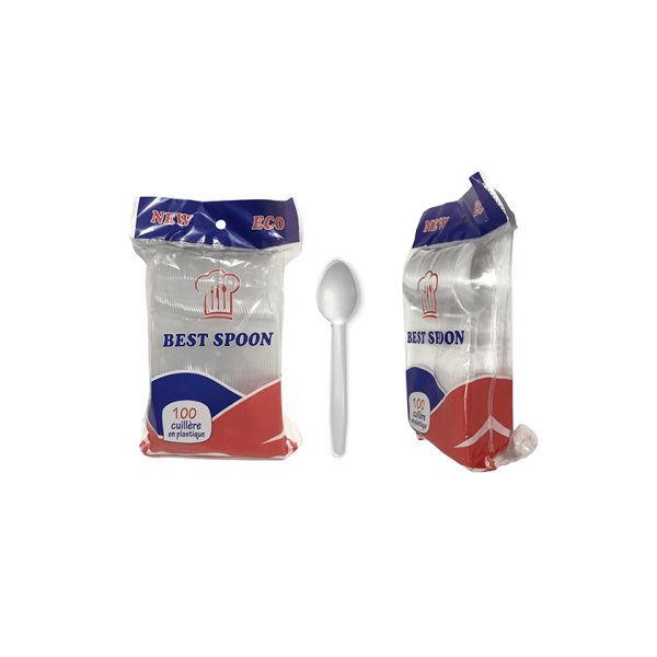 Cuillères Plastique Jetables Transparent 100pcs