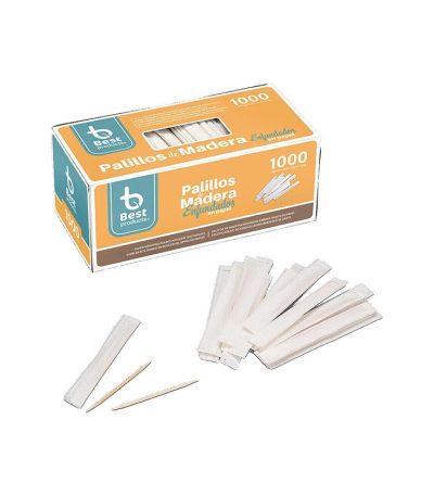 Cure-Dents En Bois Avec Emballage 2x65mm 1000 Pcs