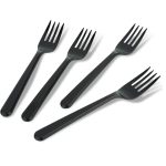 Fourchette Plastique Jetables Noire 100pcs
