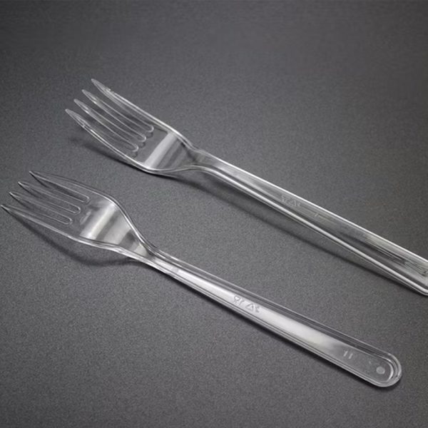 Fourchette Plastique Jetables Transparent 100pcs