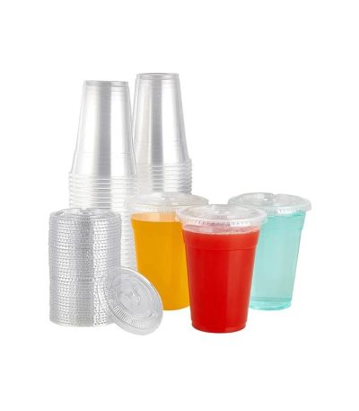Gobelet a jus 33cl avec couvercles 100 pièces