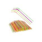 Pailles Ensemble Plastique Jetable Multicolore 100pcs