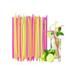 Pailles Ensemble Plastique Jetable Multicolore/Enveloppées - 100pcs – Image 6